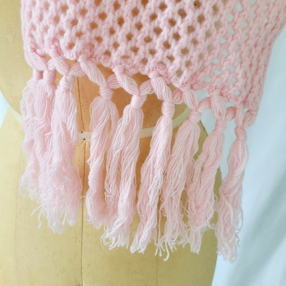 Phenix Cashmere Pink Knit Scarf NWT - Picture 4 of 5